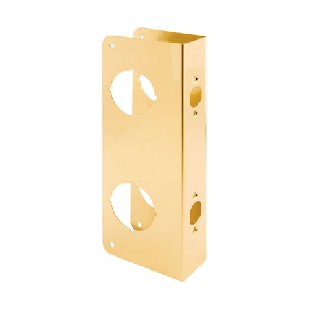 Prime-Line Prime-Line 12.72 in. H X 2-1/8 in. L Brass-Plated Brass Recessed Door Reinforcer U 9537